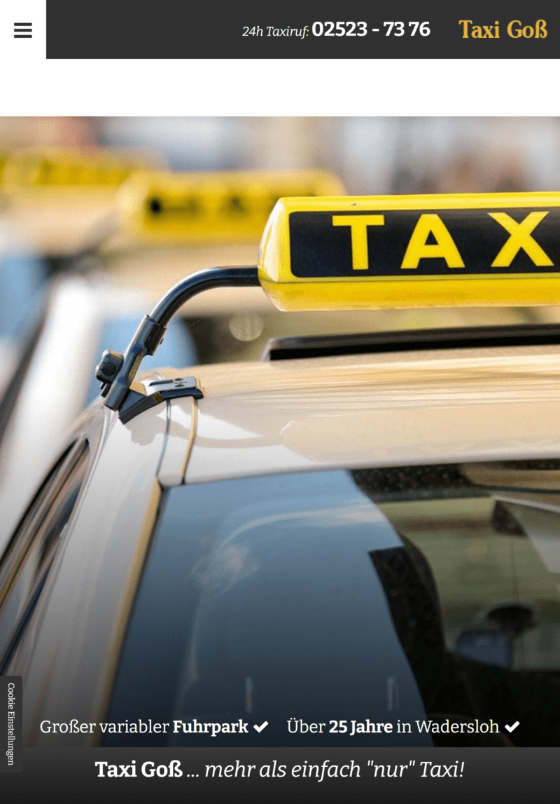Taxi Goß | Tablet